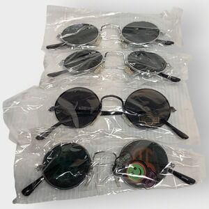 LOT OF 4 NEW 3D SUNGLASSES Holographic Vintage EYES $Sign Snake Yin Yang 80s 90s
